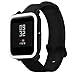 Produktbild Huhu833 Sport Schutzhülle für Xiaomi Huami Amazfit Bip Youth Watch, Dünne Bunte Rahmen PC Gehäuseabdeckung Weiche Silikon Hülle TPU Schutz Hülle mit Displayschutz (Weiß)