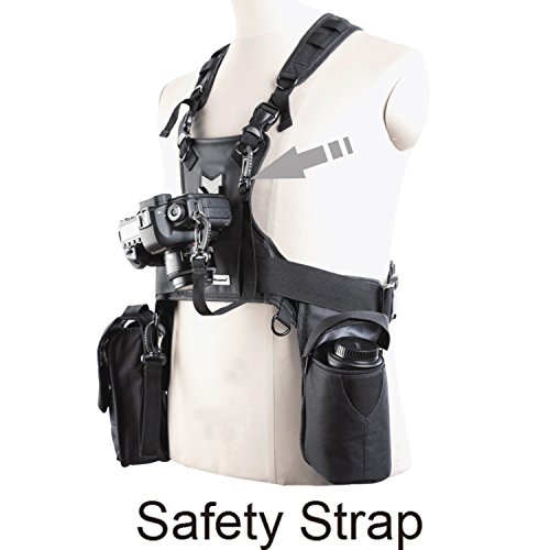 MICNOVA MQ-MSP07 Cam  ra Pro 3X  Le Harness System Gilet avec   tui Lat  ral pour Canon Nikon Sony DV appareils Photo Reflex num  riques Panasonic Olympus Cam  scope