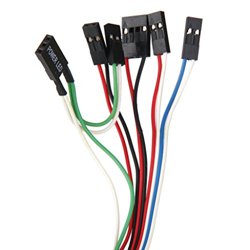 Gazechimp PC Computer ATX Netzteil-Kabel Power Supply Line Reset Schalter mit LED - 4