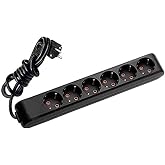 Viko Multi-Let 6 Ground Wired &Ccedil;.K 3mt Black Socket