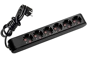 Viko Multi-Let 6lı Topraklı Kablolu Ç.K 3mt Siyah Priz