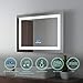 Produktbild 80x60cm LED Badspiegel Wandspiegel Beleuchtung Badezimmerspiegel mit Bluetooth 4.1 Lautsprecher, Touchschalter, Beschlagfrei, Uhr