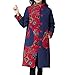 Produktbild Luckycat Frauen Folk Custom Print Buttons Baumwolle Outwear warme Lange Dicke Manteljacke Parka Jacken Mäntel Sweatjacke Winterjacke Fleecejacke Steppjacke