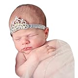 Tonsee® Noble Crystal Crown Newborn Baby Kids Girl Pearl Hair Band Princess Headwear (D)