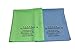 Produktbild Glasswonder Microfaser Reinigungstuch Bicolor Grün/Blau, Grösse ca. 42 x 42 cm, Messeset 2 Tücher