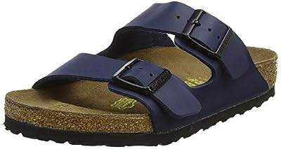 Birkenstock Arizona Birko Flor, Mules Homme, Bleu, 44 EU (Normal)
