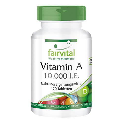 Vitamina A 10000 UI - Bote para 4 meses - Altamente dosificado