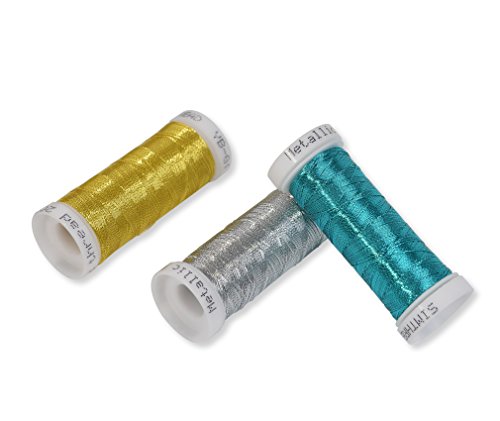 Simthreads 6 Fahne Metallic-Stickgarn – 200 Yards, für Brother / Babylock / Janome / Kenmore / Singer Stickereimaschine - 4