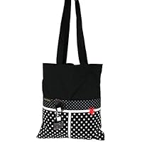 Rockabilly / Shopper / Tote Bag / Einkaufstasche / Umhängetasche / schwarz / Jeansstoff / gefüttert