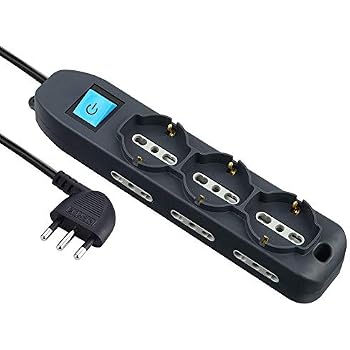 Ciabatta Multipresa KEMELO 12 Prese + 4 USB Con Luce Notturna E 4 Interruttori Indipendenti!