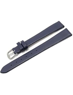 Meyhofer Uhrenarmband XL Southampton 10mm Clip-Anstoß dunkelblau Leder glatt matt MyHeklb234/XL/10mm/dblau/oN