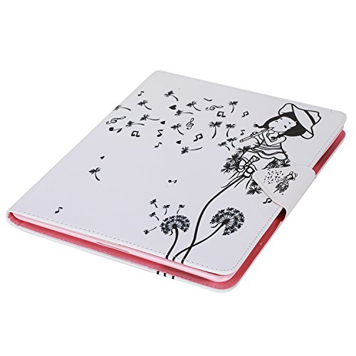 Für ipad 2/ipad 3/ipad 4 Hülle Leder Löwenzahn Mädchen Muster,SKYXD [Auto Schlaf/Wach Funktion] Smart Case Folio Klappbar Schutzhülle [Standfunktion/Brieftasche Kartenfach/Magnet] Klapphülle mit [Handyanhänger + Eingabestift] 3in1 Zubehör Handy Tasche for Apple ipad 2/ipad 3/ipad 4 Bookstyle Flip Leather Cover With [Stylus and Dust Plug] - 5