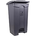 ECO CARE 87 LTR Garbage Trash Can with Centre Pedal, High Density Polyethylene (HDPE) Heavy-Duty Dust Bin (GREY)