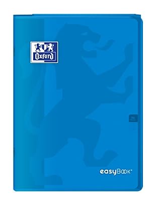 Oxford 400100006 EasyBook Cahier agrafé A4 96 pages 90 g grands carreaux seyès Bleu
