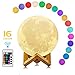 Price comparison product image Geschenke Spielzeug für 1-12 Jahre alte Jungen Mädchen Baby Lover Toldder Geburtstagsgeschenk Weihnachtsgeschenke, CYMY 16 Farben LED 3D Print Mond Lampe Nachtlicht für Kinder New Fun Cool Toys für 1-12 Jahre alte Mädchen Jungen