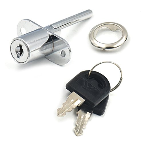 fujiyuan 1 Set Schrank Schloss Möbel Schrank Schublade Schreibtisch Schrank Schrank Datei 2 Schlüssel Craft DIY Hardware approx 16mm 0.63"(nickel) nickel