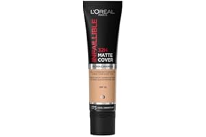 L'OREAL PARIS L'Oréal Paris Fondotinta Infaillible 32H Matte Cover, Make-Up dal Finish Matte Copertura Totale sulla Pelle, 175 Sable, 30 ml