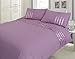 COT BED DUVET COVER WITH PILLOWCASE- SUPERIOR NATURAL COTTON RICH WITH HAND STICHED APPLIQUE WORK 120 X 150 CM - AMY LILAC