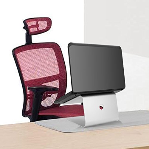 Homdox Aluminium Laptop Ständer Halter für Notebooks, MacBook, MacBook Pro MacBook Air und Computer PC, 26x24x15CM, Silber - 8