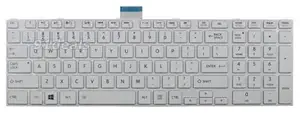 Laptop Keyboard in White Compatible for Toshiba Satellite C845 C850 C850D C855 C870 C870D C875 L850