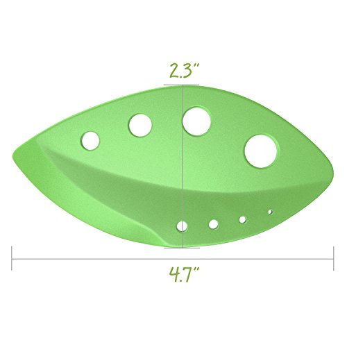 Nuovoware Kräuterentferner Blatt Stripper, [2 Stücken] Kohl, Zuckerrüben, Grünkohl und Kraut Scheider mit verschiedenen Größen Löcher und Plastik Schermesser, Beste Gemüse Küchenhelfer, Grün - 7