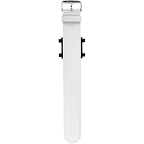 STAMPS Damen Armband Aus Leder – Glossy Weiß, Mit Schnalle – Inkl. Zusätzlichem Snapper/Adapter
