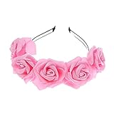 Damen Retro Blumen Stirnband Hochzeit Haarkranz Stirnband, LEEDY Mädchen Krone - Frauen Blumenkranz Haare für Hochzeit Party Haarband Stirnbänder Accessoires Trend 2019