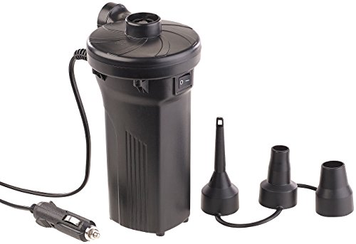 AGT Elektrische Akku-Luftpumpe mit 3 Aufsätzen, für 12 & 230 V, 50 Watt - 2