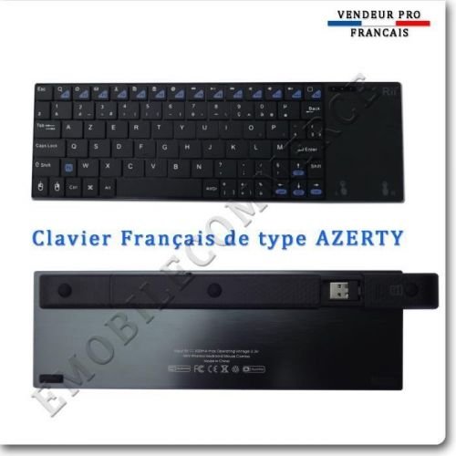 Clavier Azerty sans fil ultra fin RII Mini i12 Clavier Azerty sans fil ultra fin RII Mini i12