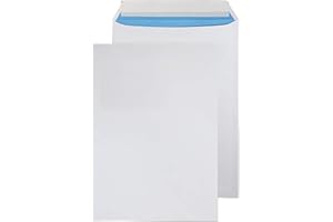 Blake Environmental - Biodegradable & Recycled Envelopes C4 (324 x 229mm) - Pack of 250 - Premium 110GSM - FSC Certified - Peel & Seal White Envelopes C4 - Stationery & Business Supplies (FSC066)