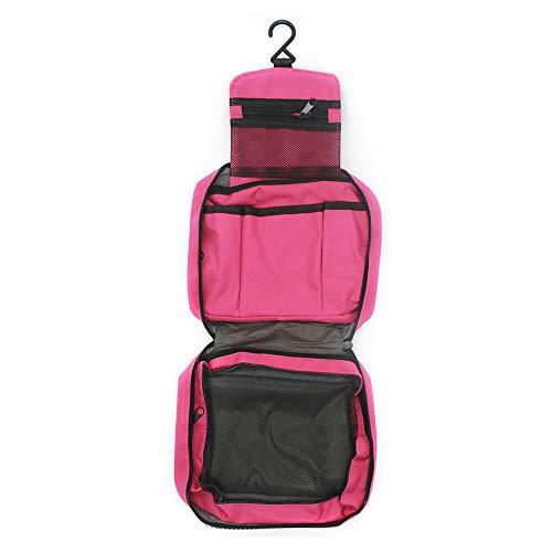 Borsa lavata di corsa, trucco cosmetico Borsa, toeletta dell'organizzatore di caso e immagazzinaggio (Rosa)