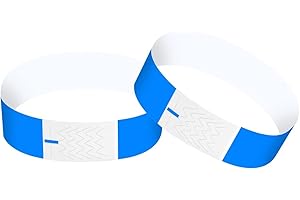 MEXRUMI 100 Pièces Bracelets Événementiels, Bracelets De Fête,Bracelets Étanches Pour Festivals,Bracelets D'Entrée Pour Le Contrôle Et La Sécurité Lors D'Événements Et De Manifestations(Bleu Et Rose)
