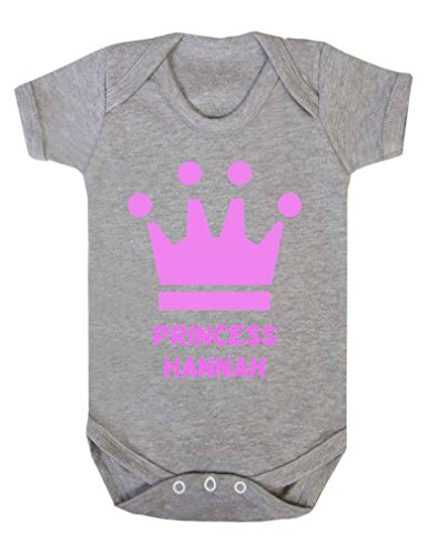 Personalised Princess Crown With Name Cute Custom Baby Onesie Vest