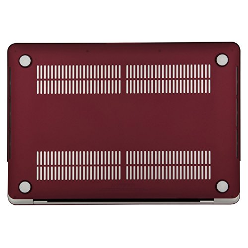 MOSISO Plastik Hartschale Schutzhülle Snap Case mit Silikon Klar Tastatur Schutz Abdeckung mit Screen Protector für NEUESTE MacBook Pro 13 Zoll (2016 Freisetzung) A1706 / A1708 mit/ohne Touch Bar and Touch ID, Marsala Rot - 6