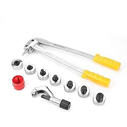 Coffret de Pince à Emboiture, Coffret Tête Expansion Tube Expander Tool Kit de Sertissage de Tube de Têtes de Cuivre Hydrauliques