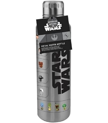 Bottiglia Riutilizzabile Star Wars AQUA 980ml - Senza BPA, Design Iconico Con Personaggi