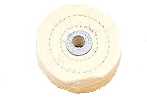 MACHSWON White Buffing Wheels 8" 200mm Large Hole 16mm Spiral Double-Stitched Polished Wheel Pad Polishing Grinding Machine Buffing Pads for Metal Aluminum,Stainless Steel,Jewelry,Wood,Plastic,Glass