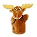 Produktbild Roomando Handpuppe Elch Erasmus für Puppentheater Handspielpuppe Fingerpuppe braun