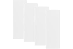 UFURMATE Lot de 4 plaques de sortie vierges sans vis, plaque frontale en plastique à 3 compartiments pour interrupteur, prise électrique (blanc/100 x 275 mm)
