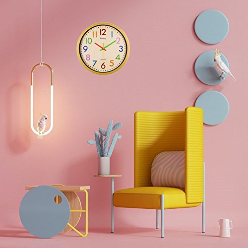 Foxtop Modernen Bunten Stille Nicht-tickende Wanduhr, ohne Ticken Wanduhr, 30cm. - 8