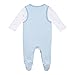 Bluezoo Kids Babies Pale Blue Soft Dungarees And Bodysuit Set 3-6 Months