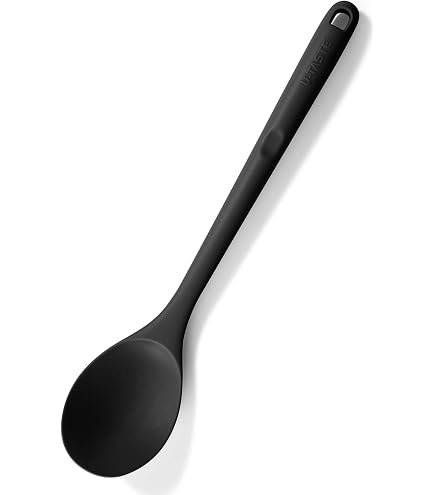 Fackelmann Cucchiaio per Mescolare in silicone antiaderente Temp Max 230°C Disponibile in colore arancione e antracite Lavabile in lavastoviglie Line | Leroy Merlin