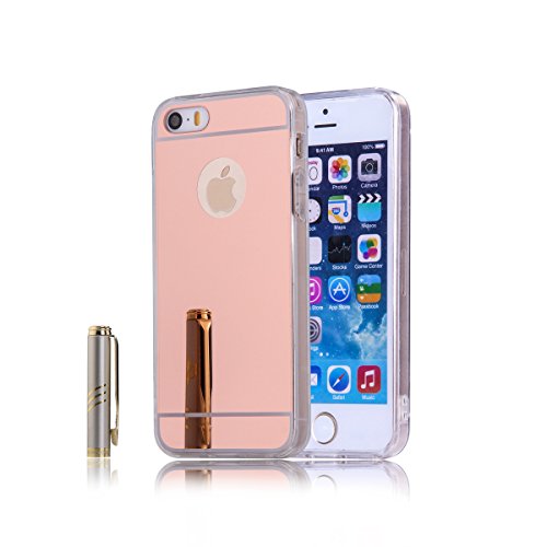 CaseforYou Funda iPhone SE 5SE 5 5S Caso Ultra Slim Fit Shockproof TPU Bumper Frame with Efecto espejo PC Snap-On Back Case Cover Protector Shell for iPhone SE 5SE 5 5S Tel fono inteligente Oro rosa reviews CaseforYou Funda iPhone SE 5SE 5 5S Caso Ultra Slim Fit Shockproof TPU Bumper Frame with Efecto espejo PC Snap-On Back Case Cover Protector Shell for iPhone SE 5SE 5 5S Tel fono inteligente Oro rosa