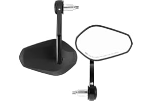 ‎ISSYZONE Lenkerendenspiegel Motorrad, 2 Stück Motorrad Spiegel Rückspiegel E-geprüft, 360°drehbarer Lenkerspiegel, 7/8" 22mm Seitenspiegel Kompatibal mit Scooter Roller ATV MT07 MT09 Z750 LTZ 400 Z1000