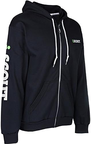 iScout Zipped Hoody - Official Scout Clothing (Small, Black)