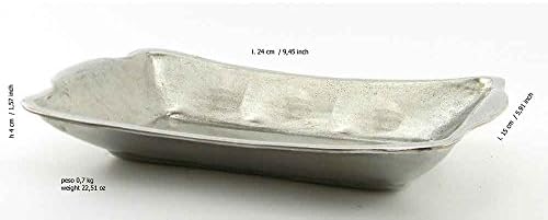 Rectangular pewter fruit bowl tray handmade