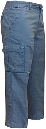 Atlantic Bay 2k17Aug Mens Straight Regular Fit Casual Cargo Multi Pocket Trousers Pants[Blue,W32, Short Leg]