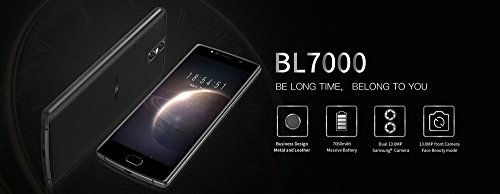DOOGEE BL7000 - 5.5 Zoll FHD 7.0 Android Smartphones mit 7060 MAH Akku Triple Texture + 13MP + 13MP + 13MP) Digital Metall KÃ¶rper Octa Core 4GB + 64GB, 12 V2A Schnellkalk - Schwarz
