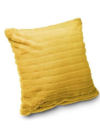 Albani Relaxing Moments Berlin, Kissenbezug aus Fellimitat, 50x50 cm, Gelb, 261583