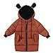 Produktbild HUIHUI Kinder Baby Kleidung, Mantel grau Kapuze jackenerweiterung babytrage warme Sweatjacke Fleecejacke Outdoorjacket (Braun,4-5Jahre)